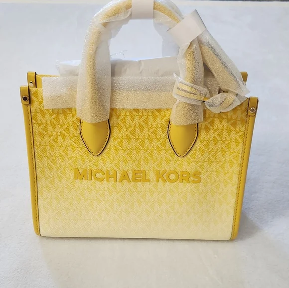 New!Michael Kors Mirella Small Ombre Signature Logo Crossbody Bag - Picture 4 of 9